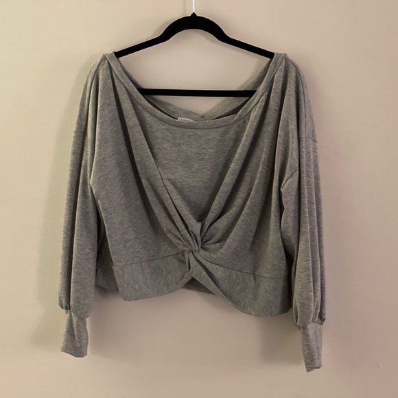 Off The Shoulder Long Sleeve Crop Top - Picture 4 of 6